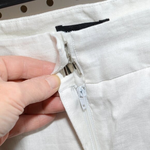 Plus Size 3X Grace Elements Sanibel Linen White Cropped Capri Pants NWT - Picture 6 of 14